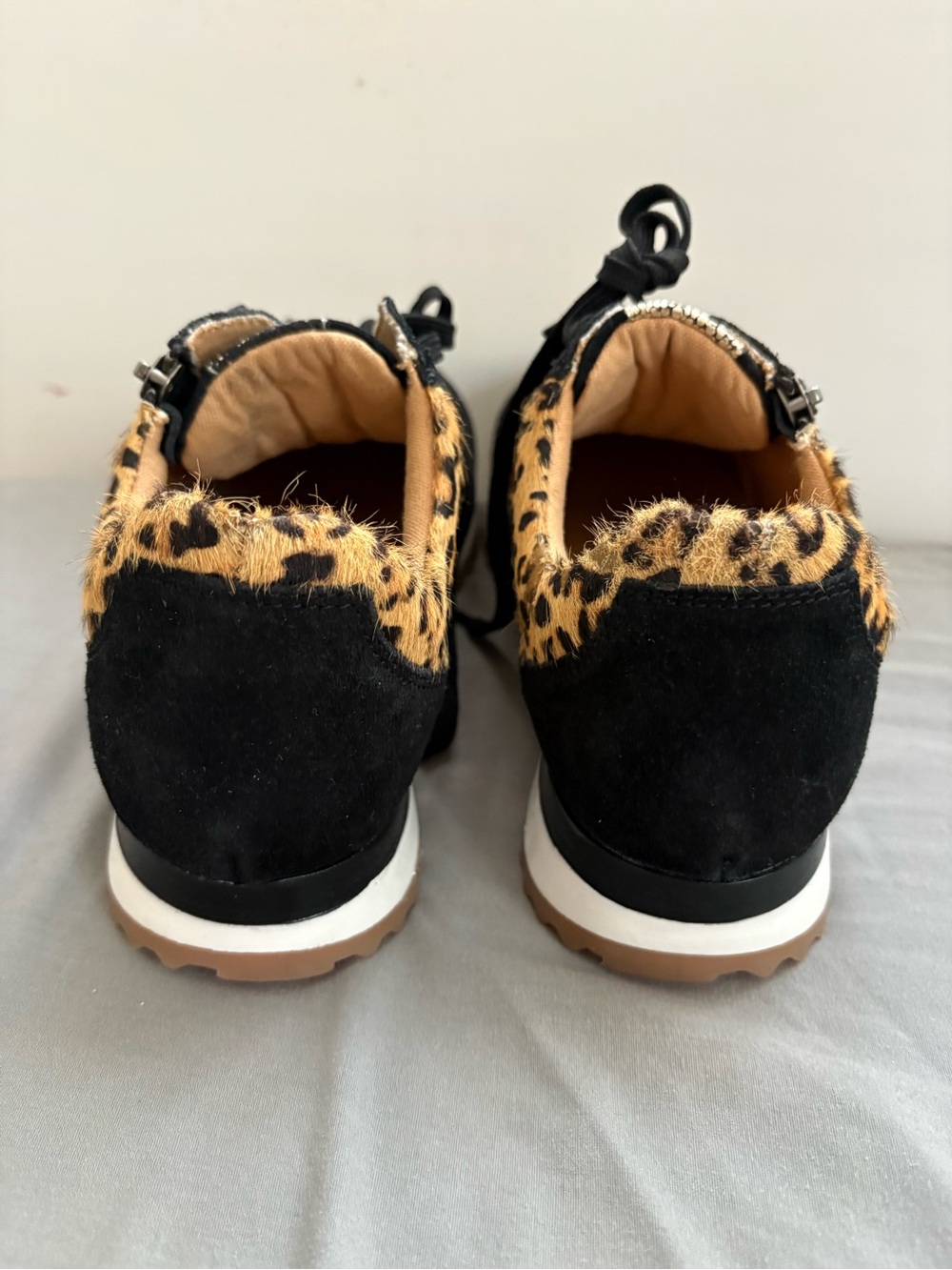 NWOB Myra Bag Velocity Leopard Hairon Leather Sneakers - Picture 5 of 6